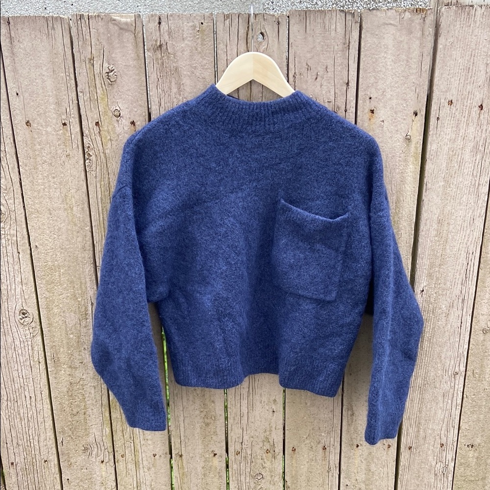& Other Stories Navy Knit Sweater